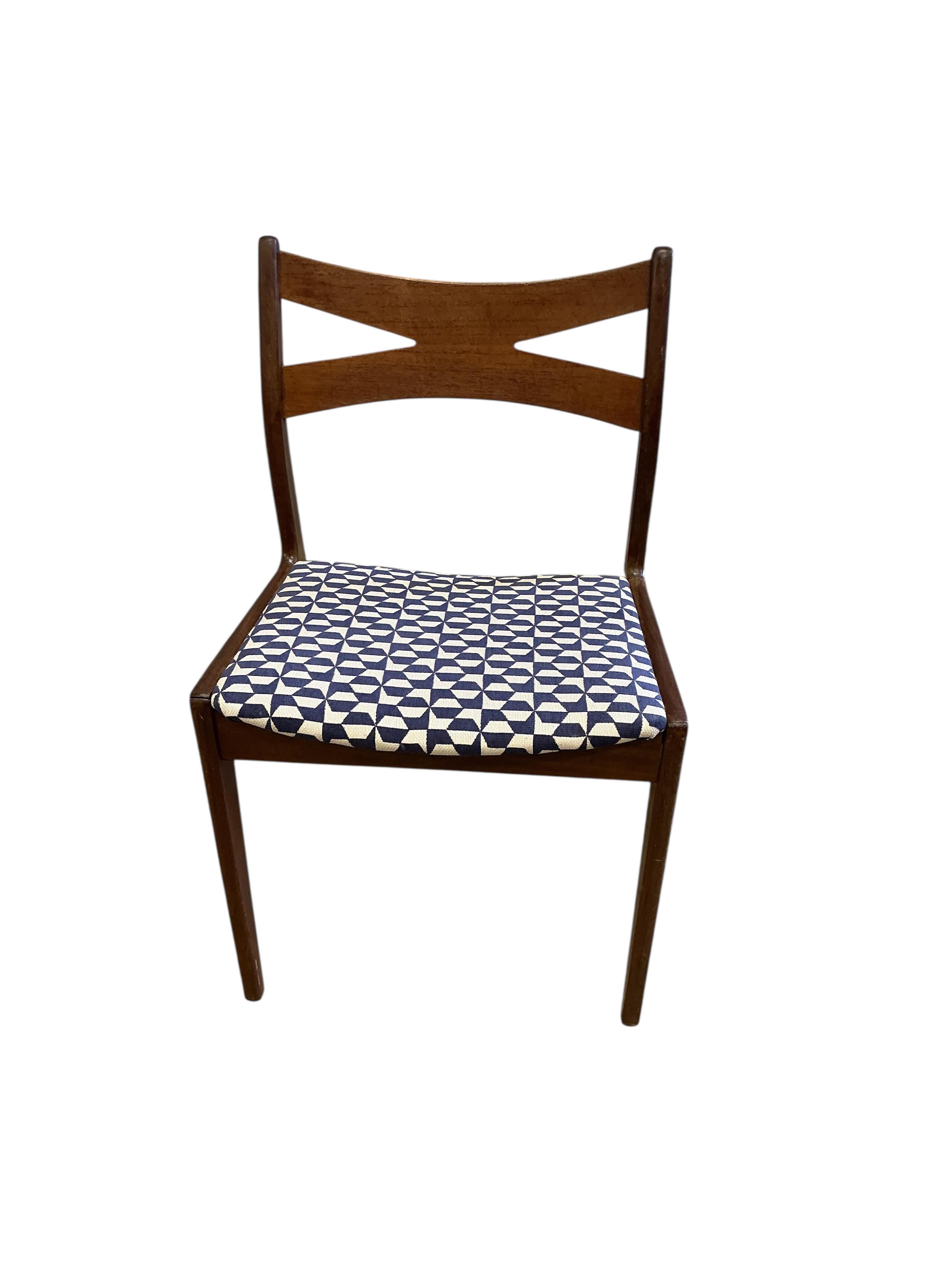 A mid century Danish design teak desk chair